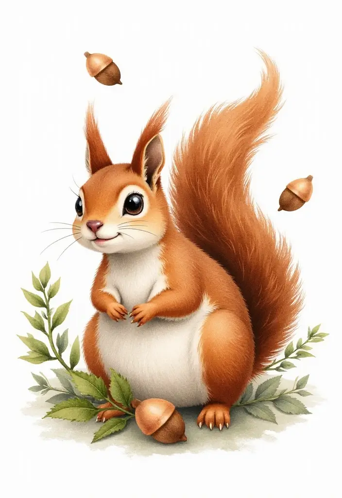 30 Safari Animal Tattoos with Bold and Exotic Designs - 28. Artistic Squirrel: The Nature's Forager