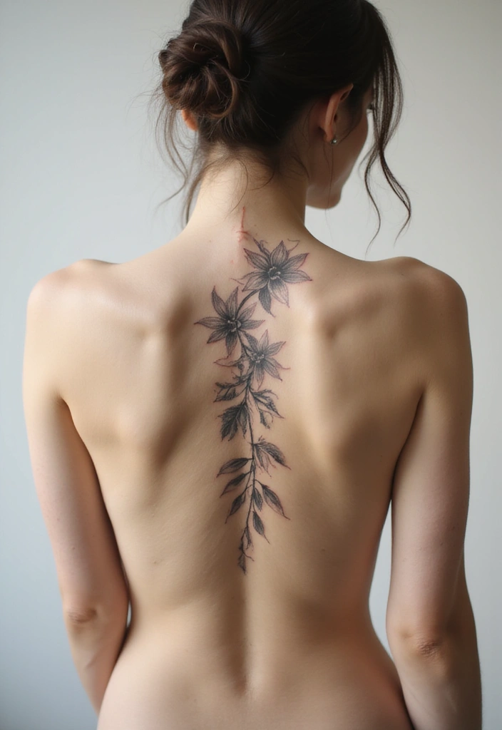 50 Baddie Women’s Spine Tattoos That Look Absolutely Stunning - 29. Ethereal Designs