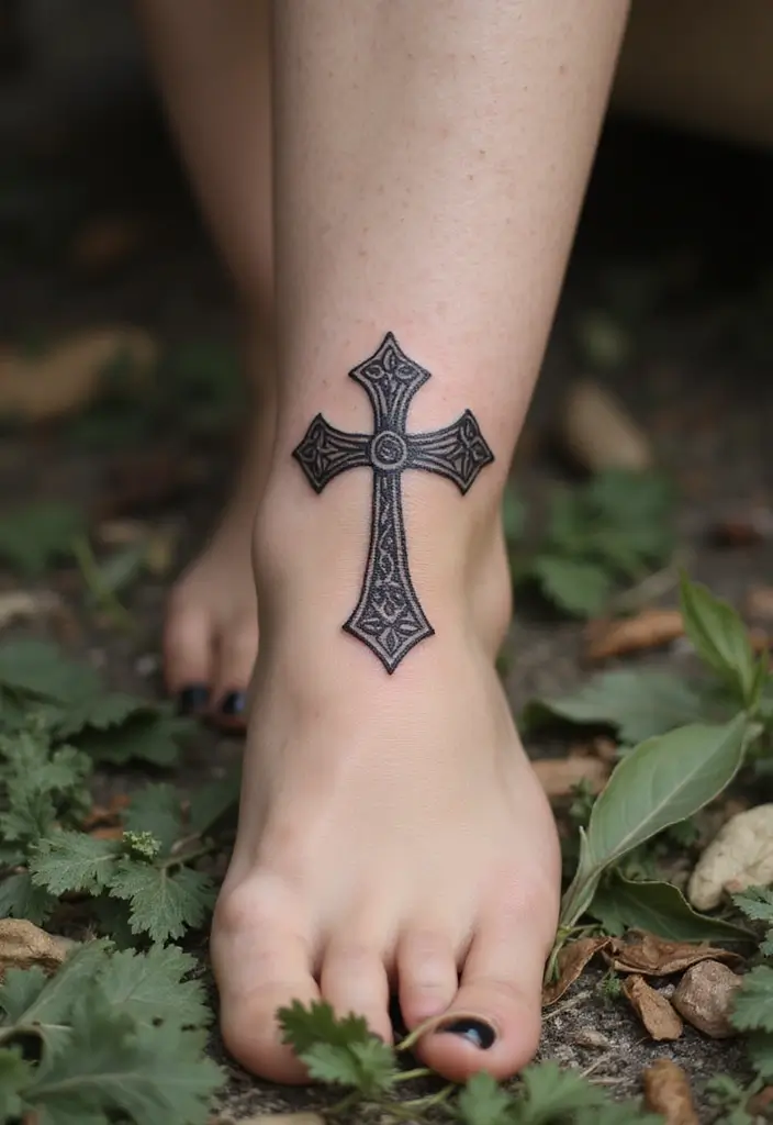30 Celtic Cross Tattoos for Men and Women with Spiritual Value 29 30 Celtic Cross Tattoos for Men and Women with Spiritual Value - 29. Silhouette Celtic Cross