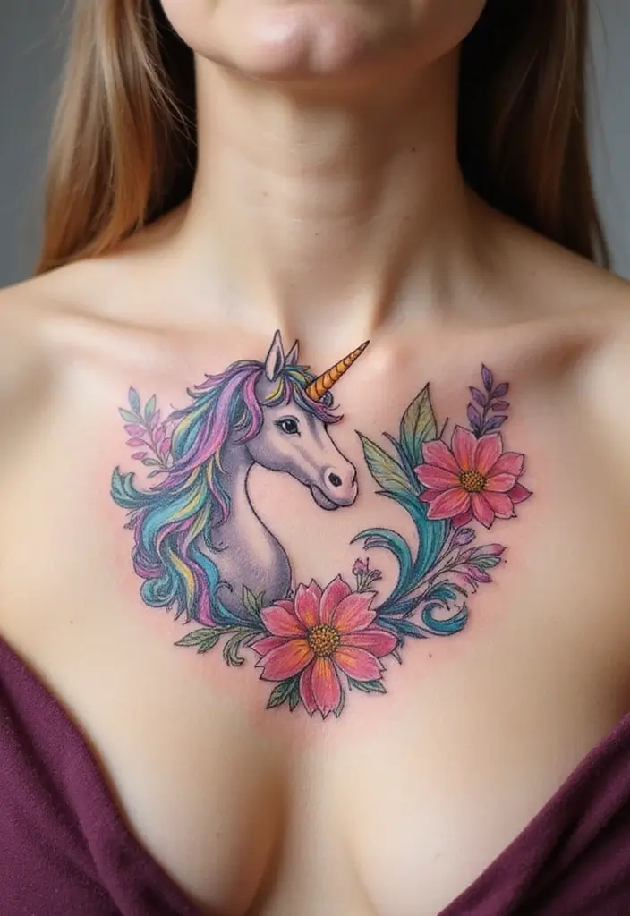 50 Best Chest Tattoo Ideas for Men and Women in 2025 29 50 Best Chest Tattoo Ideas for Men and Women in 2025 - 29. Whimsical Designs
