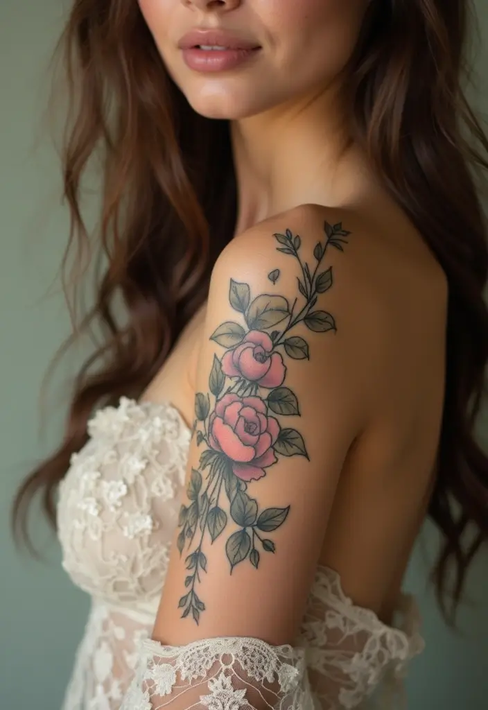 30 Flower Nipple Tattoo Ideas with Creative and Bold Designs - 29. Vintage Floral Sketches