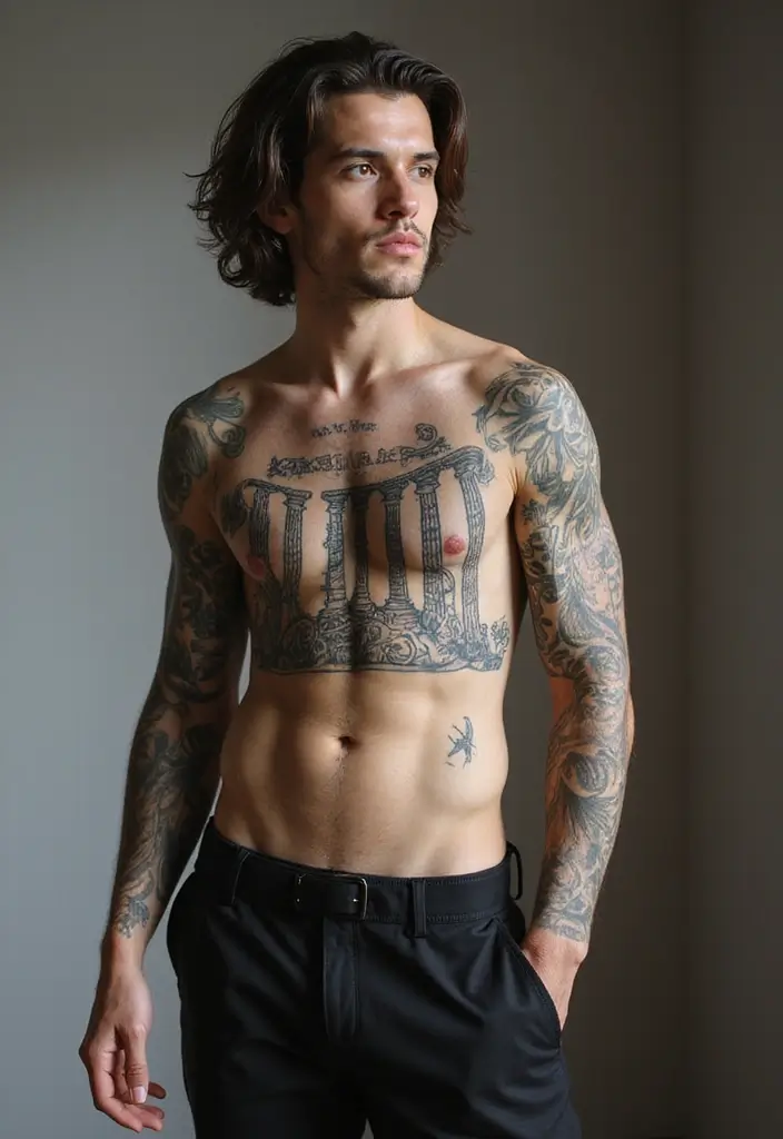 30 Money Tattoo Designs with Symbolism and Creative Styles - 29. The Pillars of Wealth