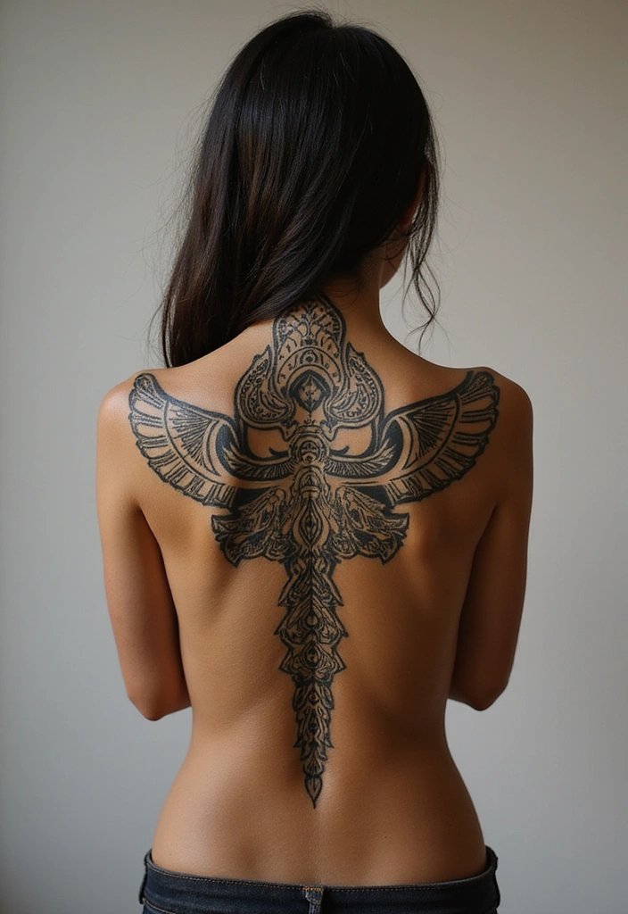 99 Stunning Spine Tattoos for Women to Inspire Your Next Ink - 29. Tribal Patterns