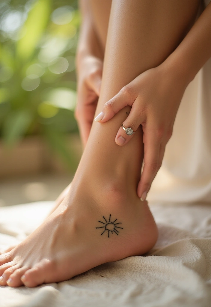 30 Tattoos for Women That Are Stylish and Meaningful 29 30 Tattoos for Women That Are Stylish and Meaningful - 29. Simple Sun