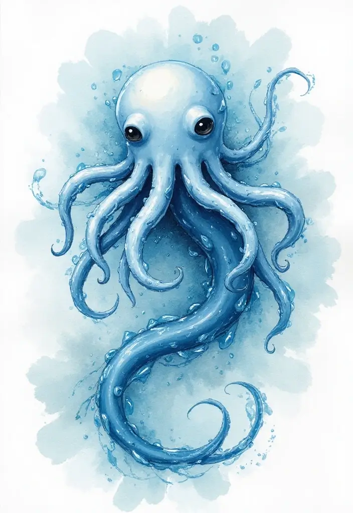 30 Water Tattoo Designs with Flowing Creativity 29 30 Water Tattoo Designs with Flowing Creativity - 29. Whimsical Water Golems