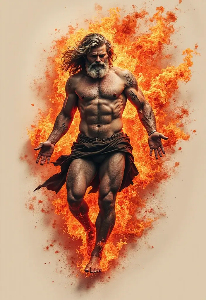 30 Zeus Tattoo Meanings and Design Inspirations - 29. The Eternal Flame
