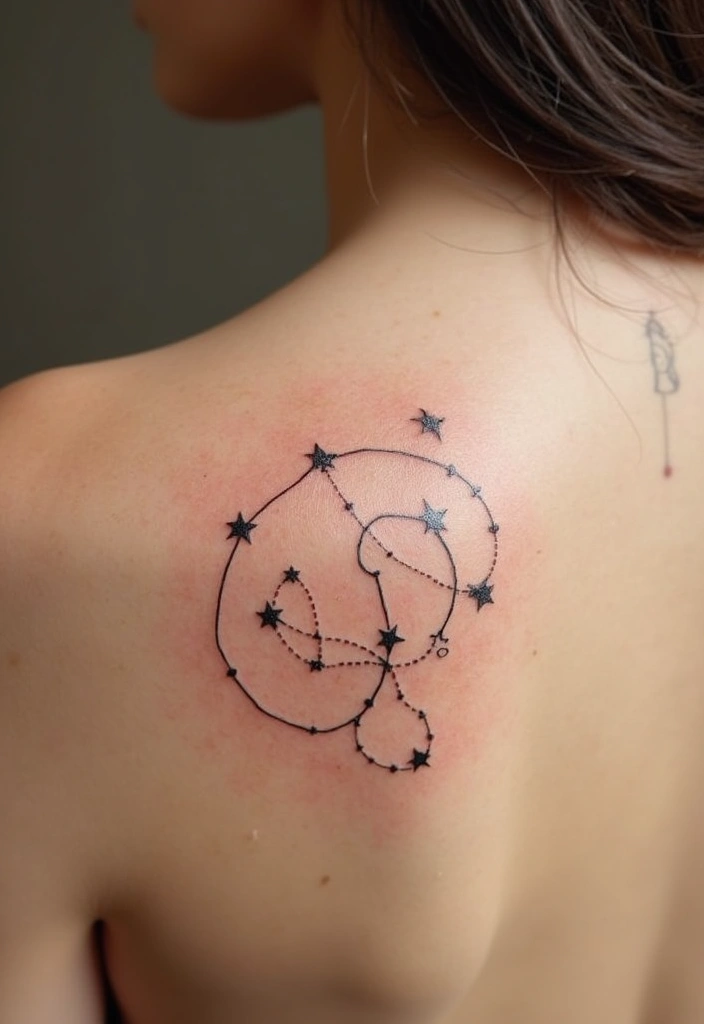 30 Aquarius Tattoos with Zodiac Symbolism and Style 2 30 Aquarius Tattoos with Zodiac Symbolism and Style - 2. Aquarius Constellation Ink