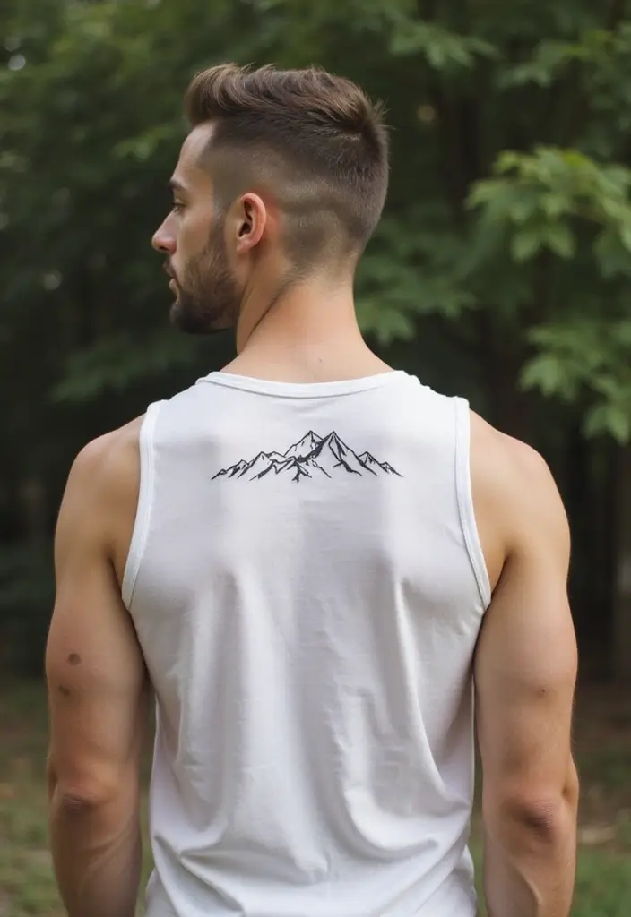 30 Back Tattoo Ideas for Men with Bold and Powerful Designs 2 30 Back Tattoo Ideas for Men with Bold and Powerful Designs - 2. Minimalist Mountain Range