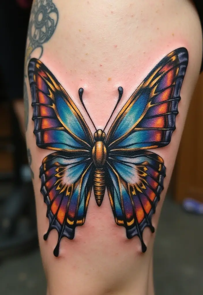 30 Biomech Tattoo Ideas with Futuristic and Bold Designs - 2. Mechanical Butterfly