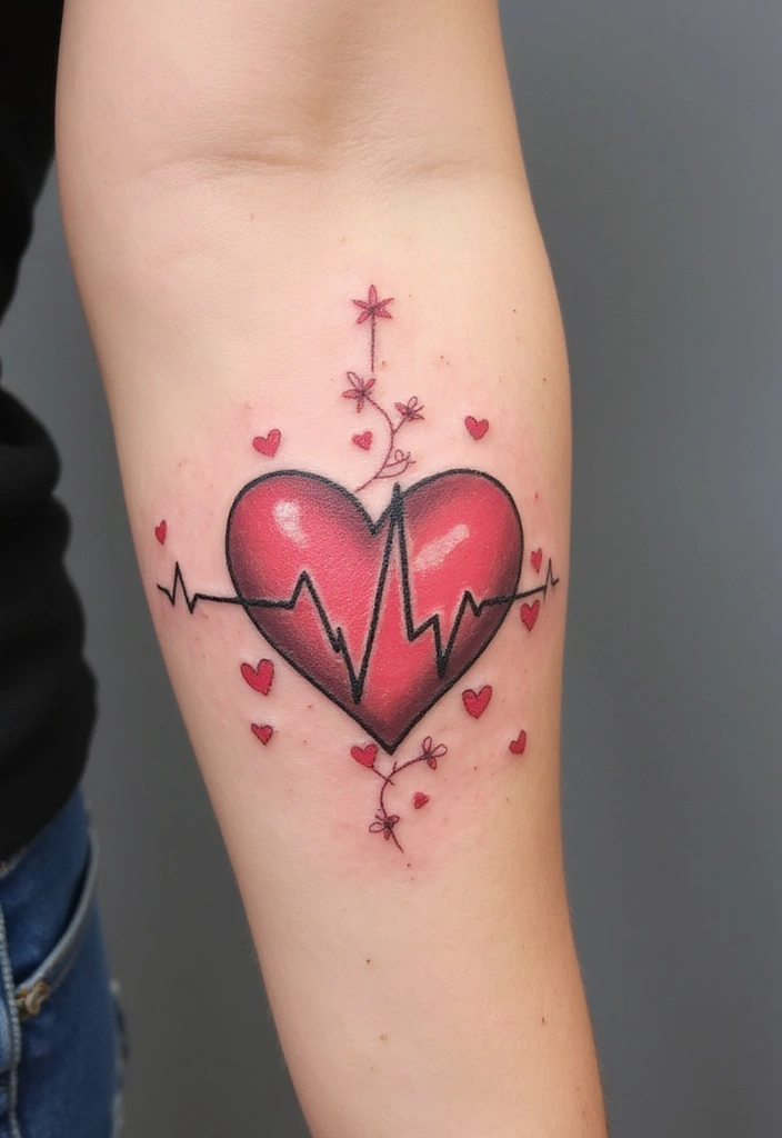 50 Family Tattoo Ideas to Celebrate Love and Connection 2 50 Family Tattoo Ideas to Celebrate Love and Connection - 2. Heartbeat Tattoos