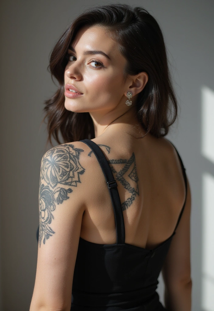 50 Front Shoulder Tattoos for Females That Are Stylish and Bold 2 50 Front Shoulder Tattoos for Females That Are Stylish and Bold - 2. Geometric Patterns