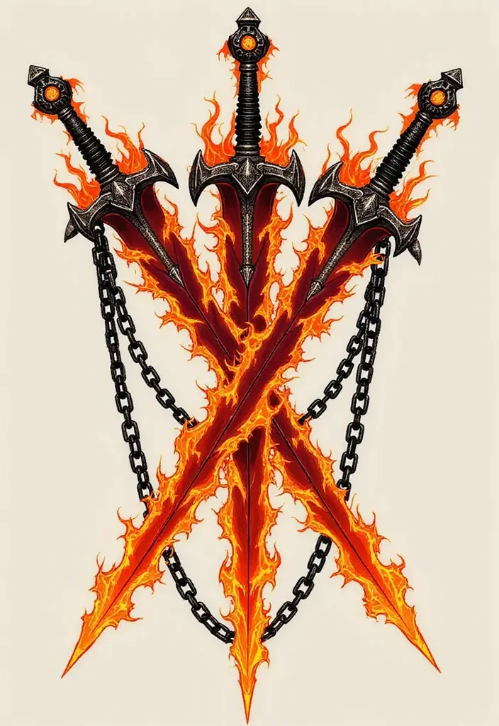 50 God of War Tattoo Ideas for True Fans of the Game - 2. Blades of Chaos