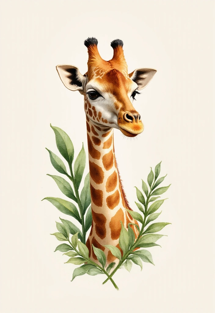 30 Safari Animal Tattoos with Bold and Exotic Designs - 2. Graceful Giraffe: A Tall Tale