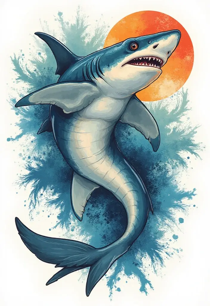 30 Shark Tattoo Designs and Their Powerful Symbolism 2 30 Shark Tattoo Designs and Their Powerful Symbolism - 2. The Fearless Hammerhead