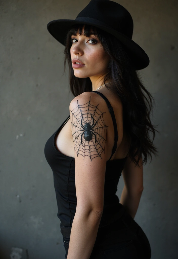50 Spider Tattoo Designs with Meaning and Bold Styles 2 50 Spider Tattoo Designs with Meaning and Bold Styles - 2. Spider Web Embrace