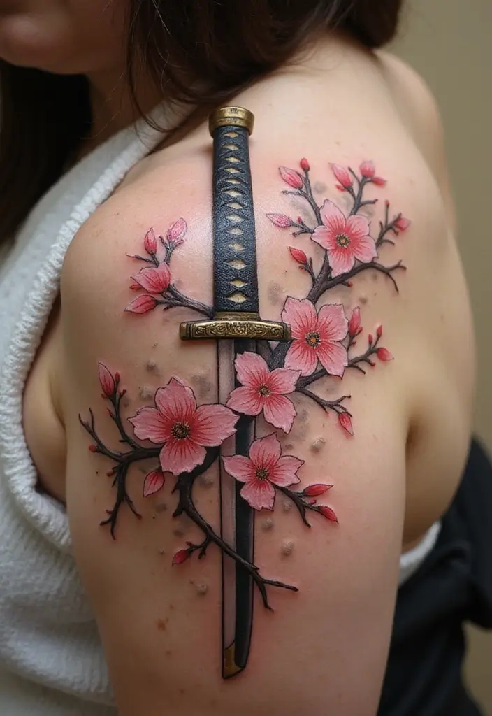 50 Sword Tattoo Designs and Symbolism to Inspire Your Next Ink 2 50 Sword Tattoo Designs and Symbolism to Inspire Your Next Ink - 2. Japanese Katana