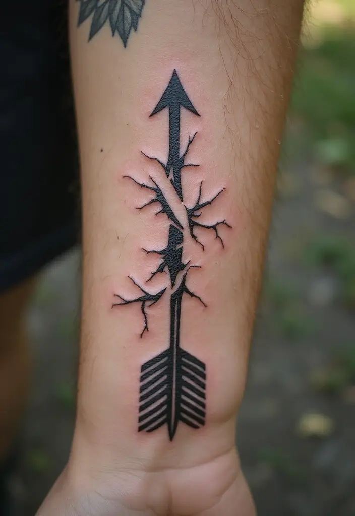 30 Symbolism of Arrow Tattoo Ideas You Should Know 2 30 Symbolism of Arrow Tattoo Ideas You Should Know - 2. The Broken Arrow