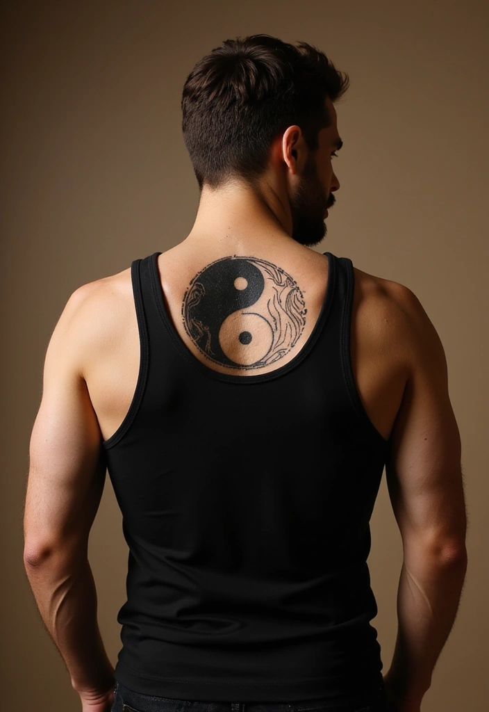 30 Back Tattoo Ideas for Men with Bold and Powerful Designs 30 30 Back Tattoo Ideas for Men with Bold and Powerful Designs - 30. The Yin Yang