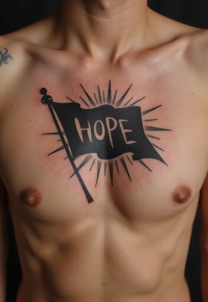 50 Black Flag Tattoo Meaning Inspirations and Symbolism 30 50 Black Flag Tattoo Meaning Inspirations and Symbolism - 30. A Symbol of Hope