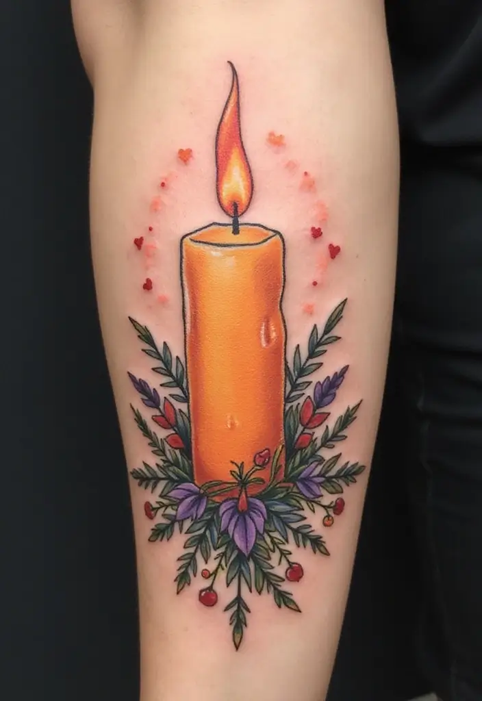 50 Family Tattoo Ideas to Celebrate Love and Connection 30 50 Family Tattoo Ideas to Celebrate Love and Connection - 30. Candle Tattoos