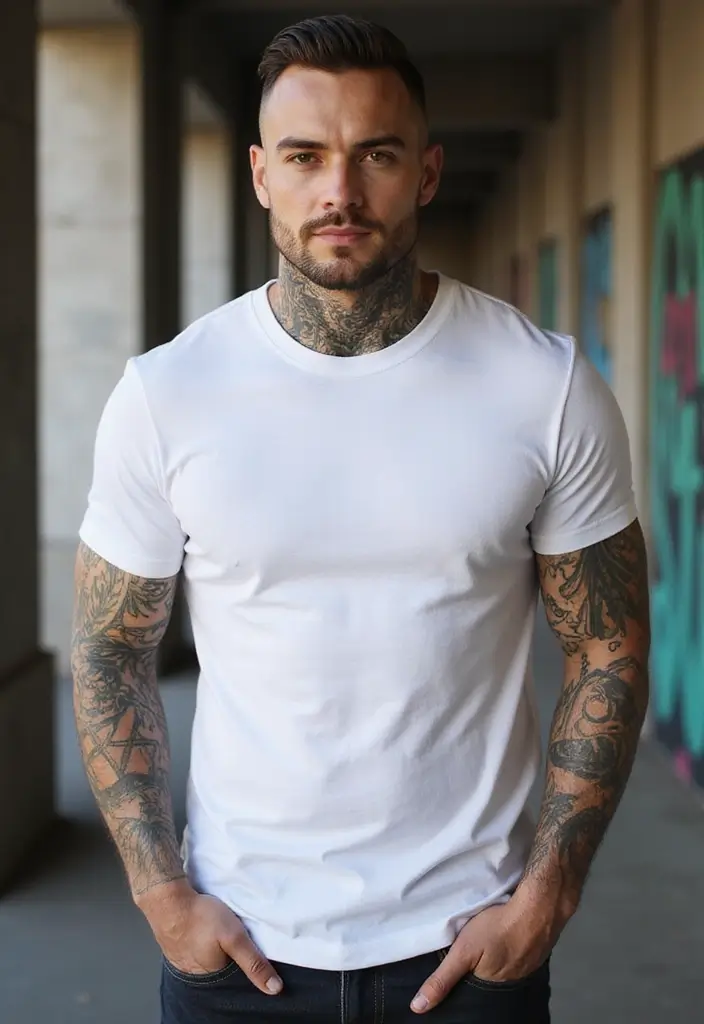 30 Head Tattoos for Men with Unique and Creative Styles 30 30 Head Tattoos for Men with Unique and Creative Styles - 30. Artistic Expressions
