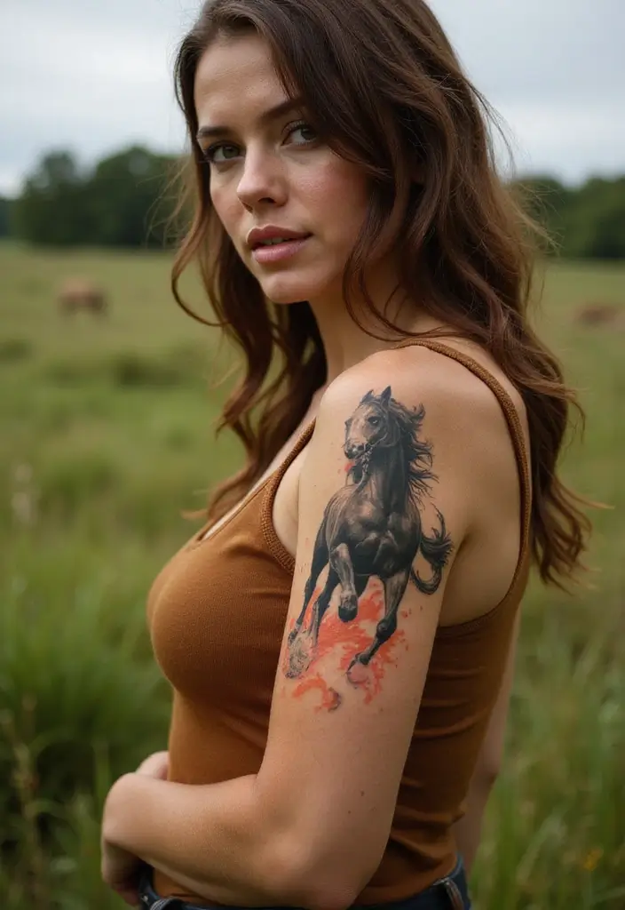 30 Native American Arm Tattoos with Deep Cultural Meaning 30 30 Native American Arm Tattoos with Deep Cultural Meaning - 30. The Spirit of the Horse: Freedom and Strength