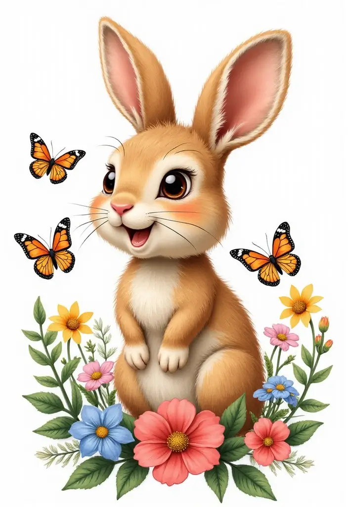 50 Rabbit Tattoo Meaning Inspirations and Cultural Symbolism - 30. Nature's Whimsy