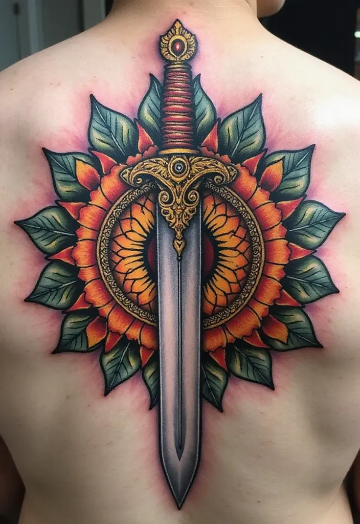 50 Sword Tattoo Designs and Symbolism to Inspire Your Next Ink 30 50 Sword Tattoo Designs and Symbolism to Inspire Your Next Ink - 30. Sword with Mandala