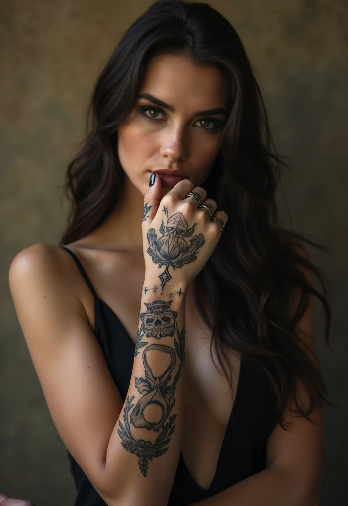 50 Beautiful Hand Tattoos for Women with Unique Design Ideas 31 50 Beautiful Hand Tattoos for Women with Unique Design Ideas - 31. Memento Mori