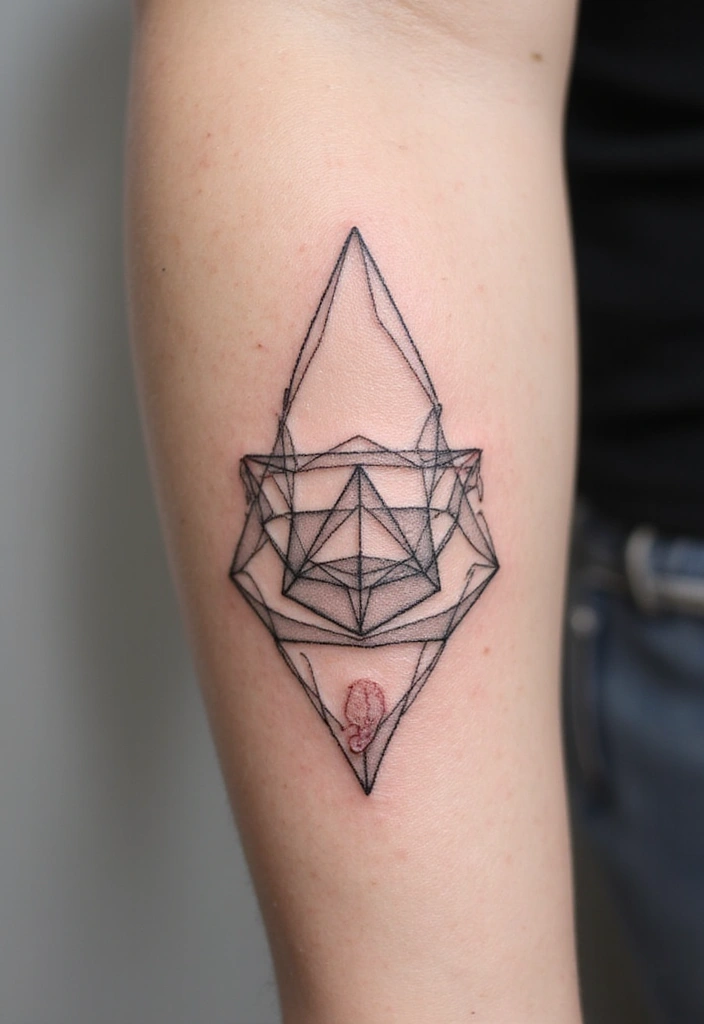 50 Line Art Custom Tattoos for Minimalist and Creative Designs 32 50 Line Art Custom Tattoos for Minimalist and Creative Designs - 32. Minimalist Optical Illusions