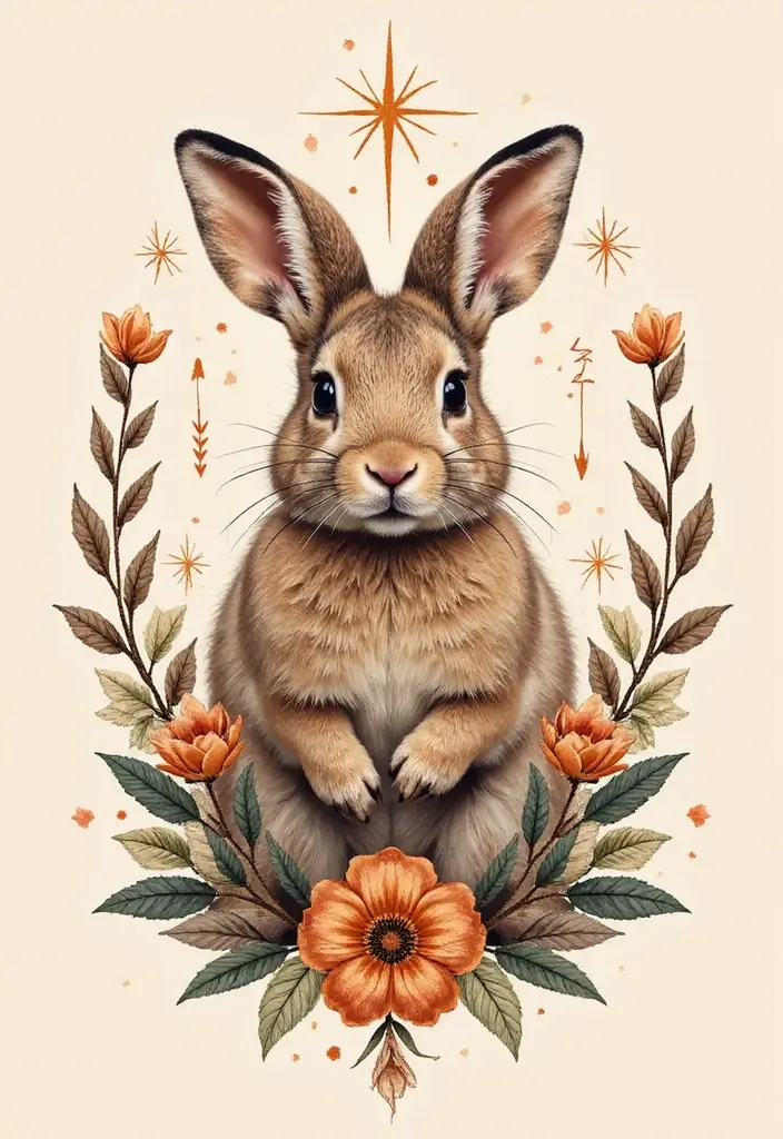 50 Rabbit Tattoo Meaning Inspirations and Cultural Symbolism - 32. Nature’s Spirit Animal