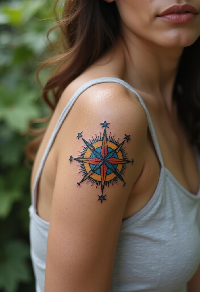 50 Compass Tattoo Meaning Ideas and Symbolic Designs - 33. The Guiding Light