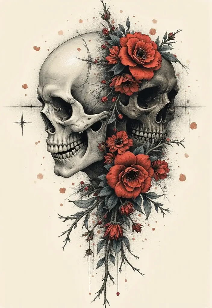 50 Stunning Demon Slayer Tattoo Ideas for Anime Fans - 33. The Dance of Death and Life