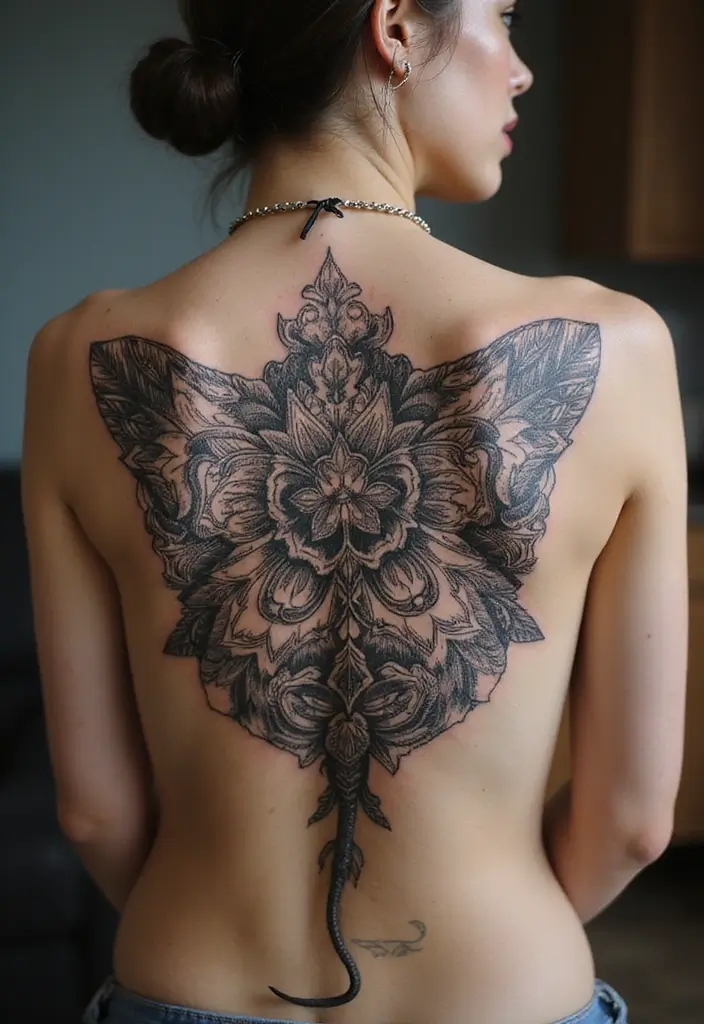 50 Stingray Tattoo Designs and Their Symbolic Meanings - 33. Ornate Stingray