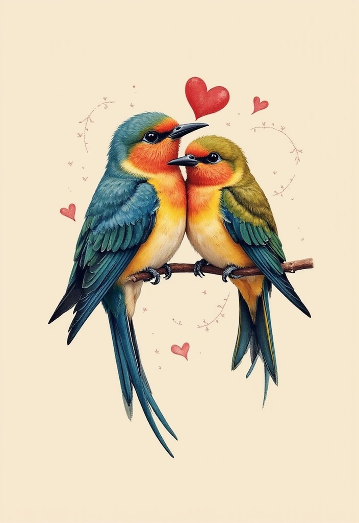50 Family Tattoo Ideas to Celebrate Love and Connection 34 50 Family Tattoo Ideas to Celebrate Love and Connection - 34. Lovebirds Tattoos