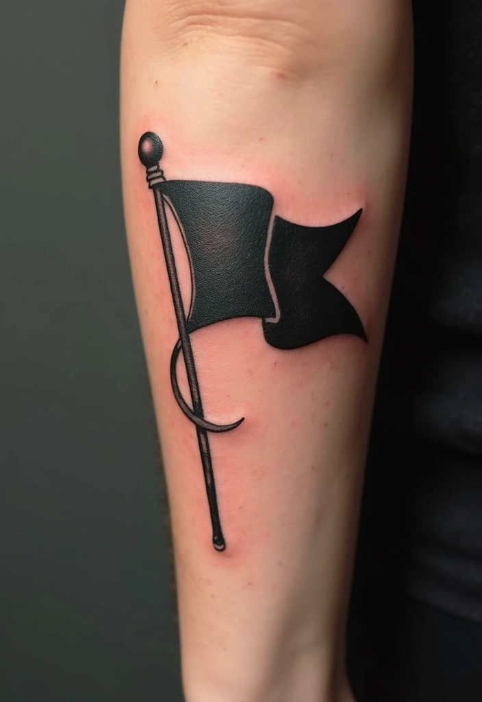 50 Black Flag Tattoo Meaning Inspirations and Symbolism 35 50 Black Flag Tattoo Meaning Inspirations and Symbolism - 35. Expressing Vulnerability