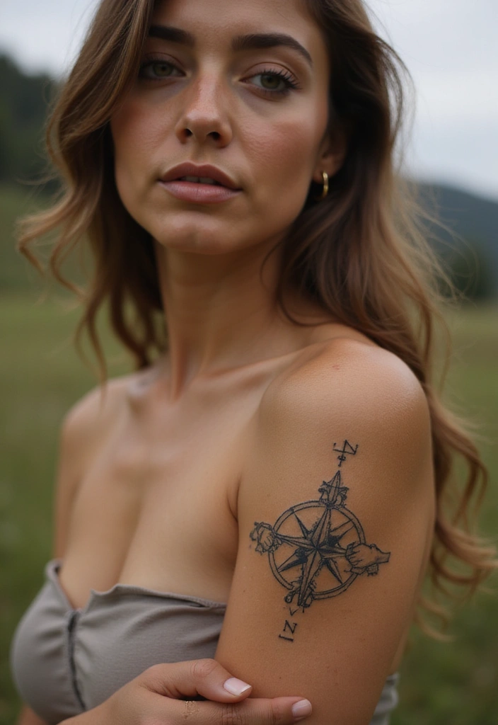 50 Compass Tattoo Meaning Ideas and Symbolic Designs - 35. The Unity Compass