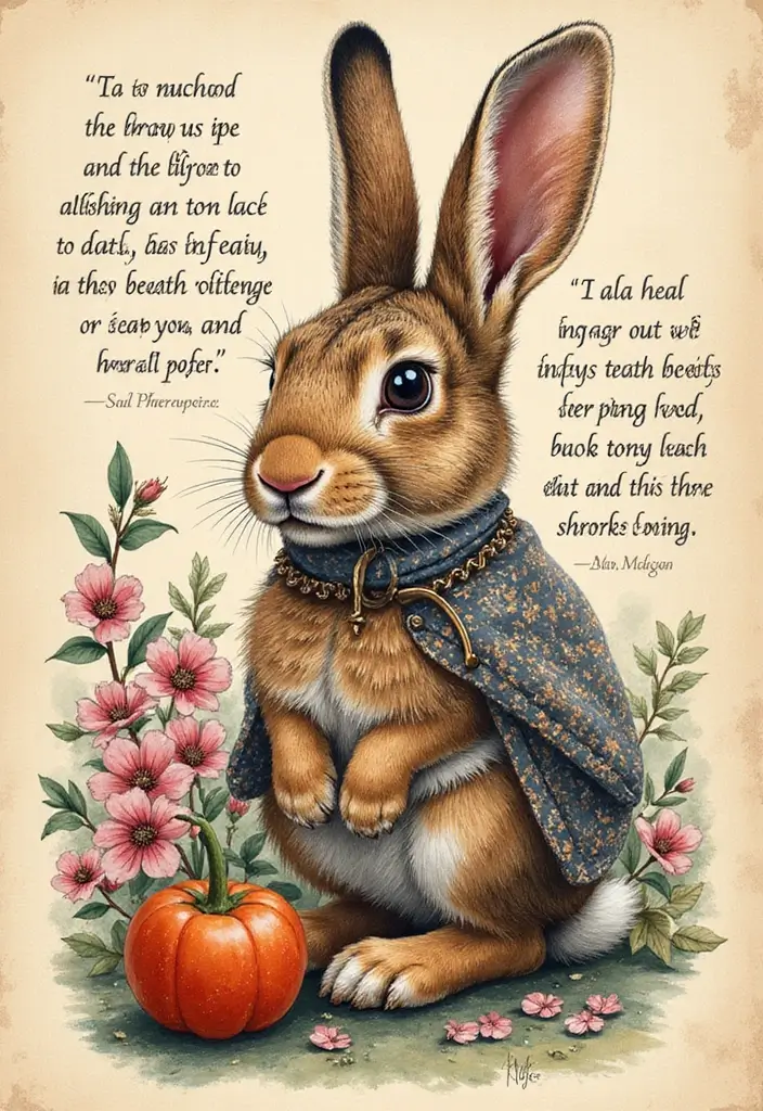 50 Rabbit Tattoo Meaning Inspirations and Cultural Symbolism - 36. Literature and Folklore