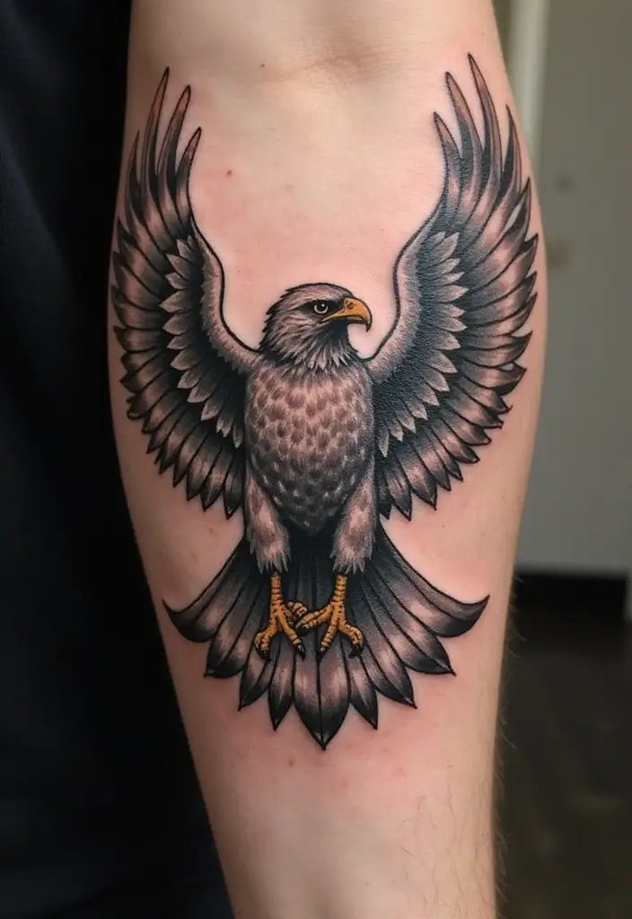 50 Hawk Tattoo Meaning Designs and Symbolism You Should Know 37 50 Hawk Tattoo Meaning Designs and Symbolism You Should Know - 37. The Legacy of Strength