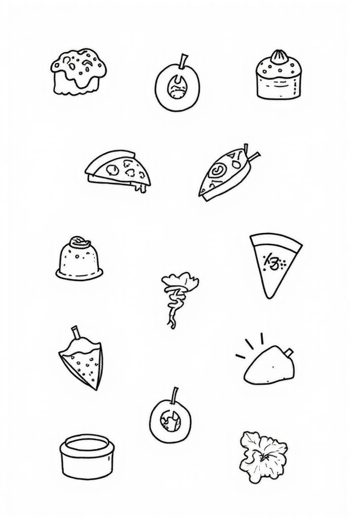 50 Line Art Custom Tattoos for Minimalist and Creative Designs 37 50 Line Art Custom Tattoos for Minimalist and Creative Designs - 37. Simple Food Icons
