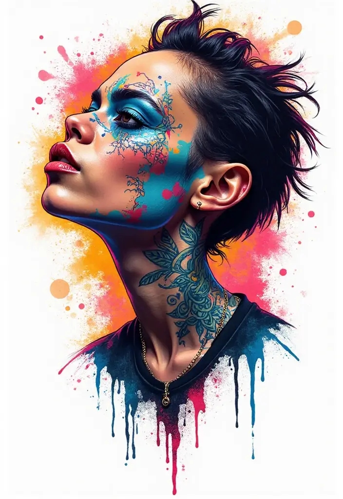 50 Shrunken Head Tattoo Designs for Bold and Edgy Styles - 37. Urban Graffiti Style