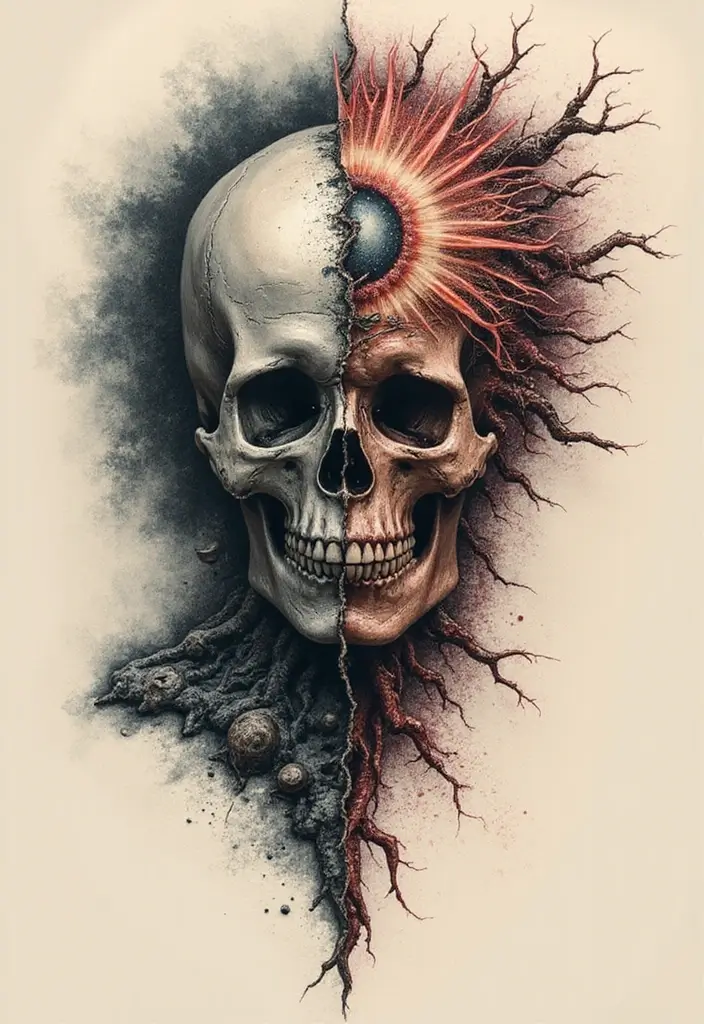 50 Berserk Tattoo Ideas Inspired by the Iconic Manga 38 50 Berserk Tattoo Ideas Inspired by the Iconic Manga - 38. The Cycle of Life and Death