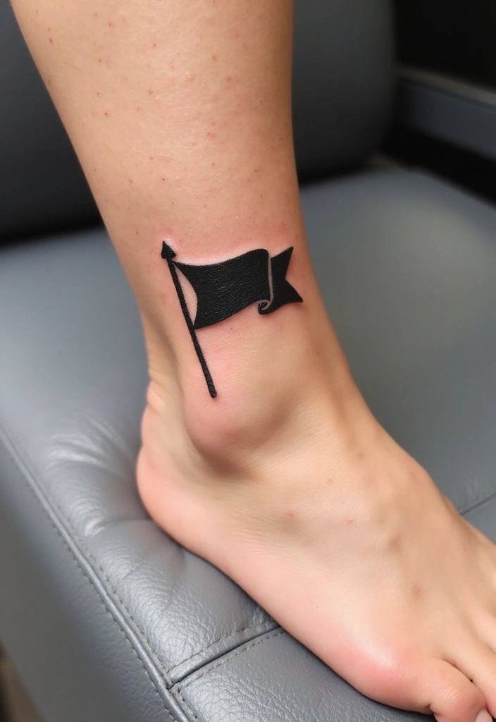 50 Black Flag Tattoo Meaning Inspirations and Symbolism 38 50 Black Flag Tattoo Meaning Inspirations and Symbolism - 38. The Beauty of Simplicity