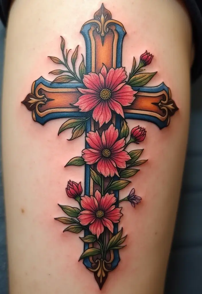 50 Family Tattoo Ideas to Celebrate Love and Connection 38 50 Family Tattoo Ideas to Celebrate Love and Connection - 38. Cross Tattoos