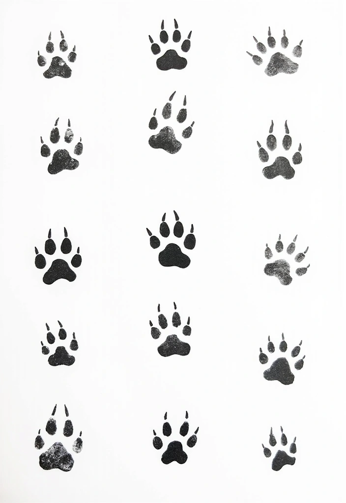 50 Line Art Custom Tattoos for Minimalist and Creative Designs 38 50 Line Art Custom Tattoos for Minimalist and Creative Designs - 38. Simple Animal Tracks