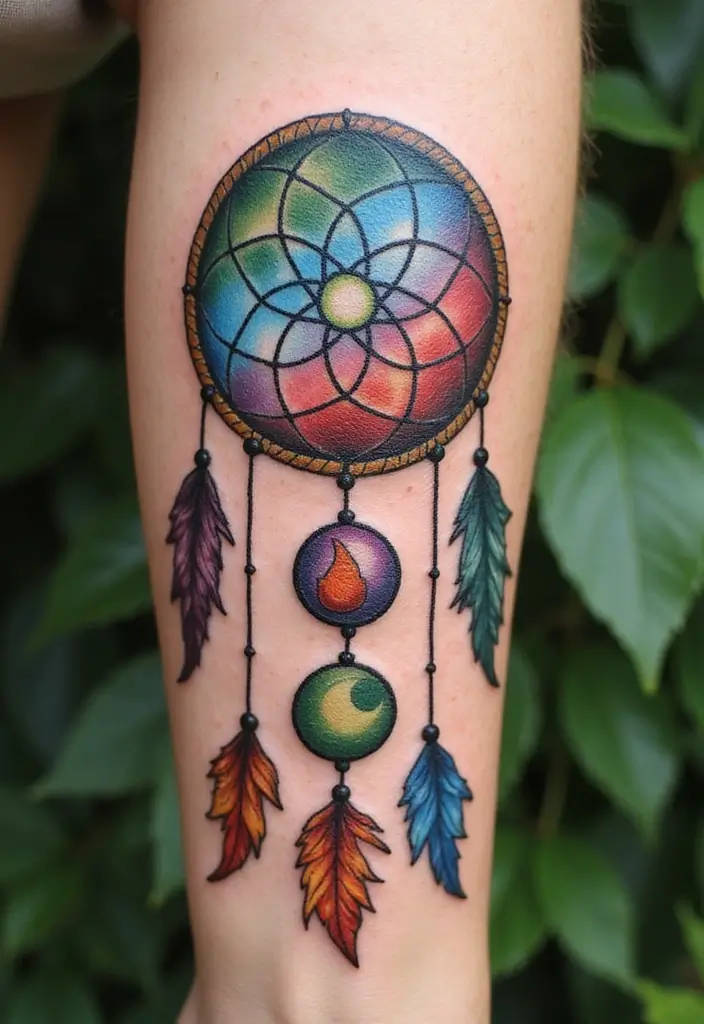 50 Dream Catcher Tattoo Meaning Ideas with Deep Symbolism 39 50 Dream Catcher Tattoo Meaning Ideas with Deep Symbolism - 39. The Connection to the Elements