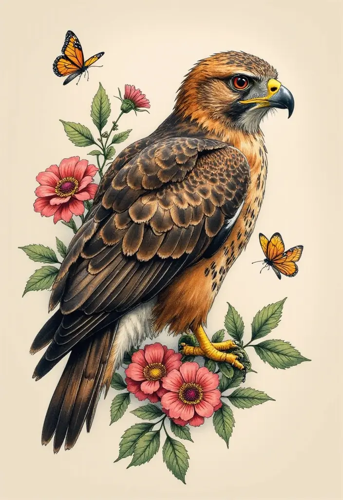 50 Hawk Tattoo Meaning Designs and Symbolism You Should Know 39 50 Hawk Tattoo Meaning Designs and Symbolism You Should Know - 39. The Symbol of Personal Growth
