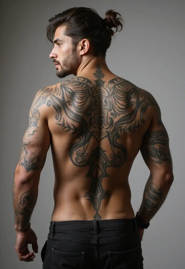 30 Back Tattoo Ideas for Men with Bold and Powerful Designs 3 30 Back Tattoo Ideas for Men with Bold and Powerful Designs - 3. Tribal Patterns