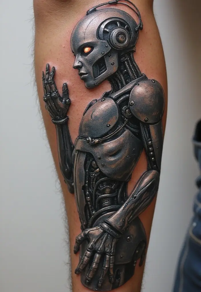 30 Biomech Tattoo Ideas with Futuristic and Bold Designs - 3. Robotic Arm
