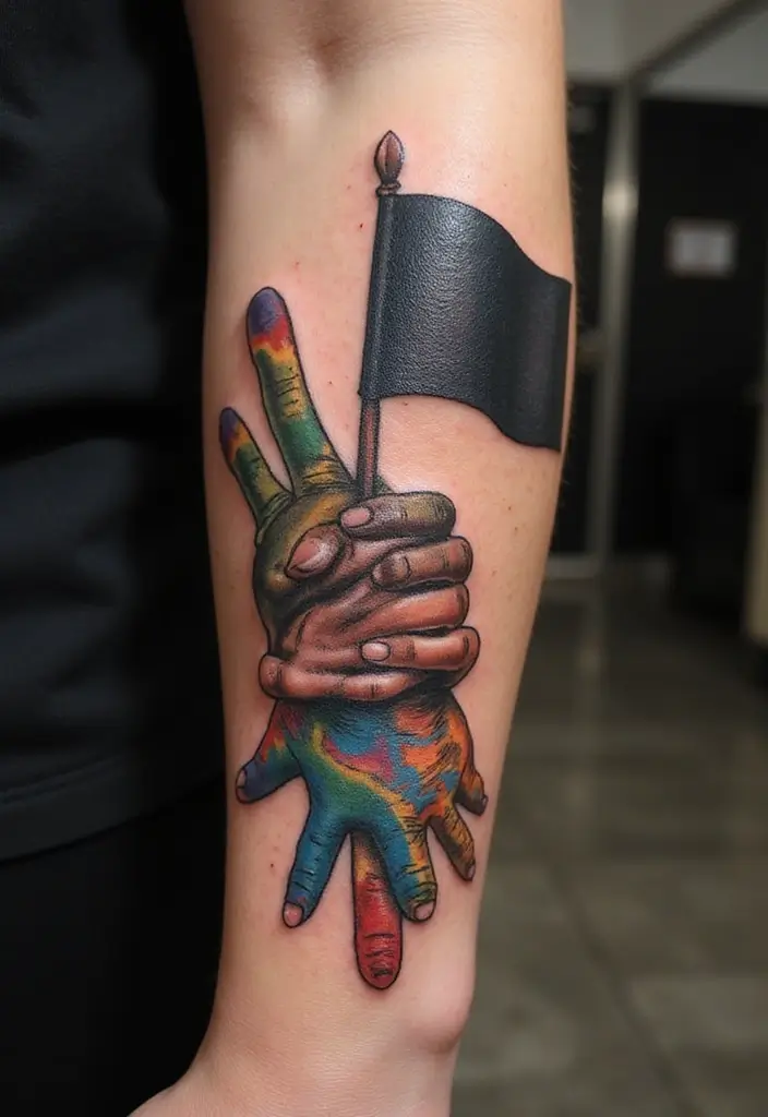 50 Black Flag Tattoo Meaning Inspirations and Symbolism 3 50 Black Flag Tattoo Meaning Inspirations and Symbolism - 3. Unity in Diversity